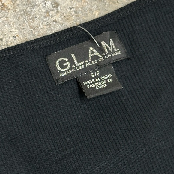 Black Sequins Sparkly Ribbed Tank Top - Picture 4 of 4